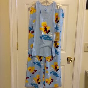 NEW PJ Couture 2 PC Ducky Blue Pajama Size XL